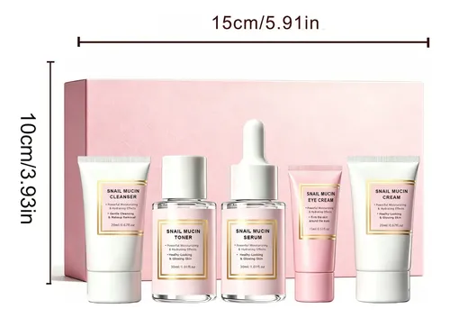 Set Regalo Cuidado Facial Mucina Caracol 5 En 1