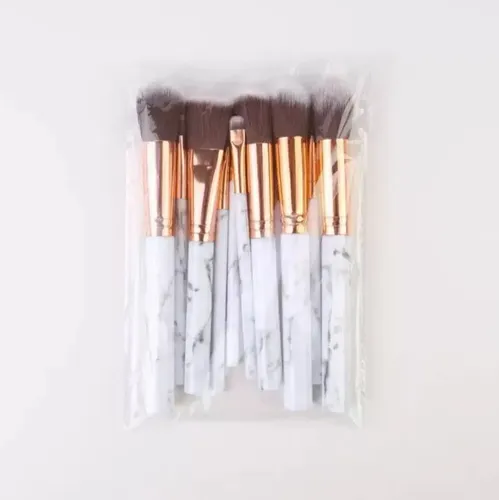 Set 10 Brochas Maquillaje Profesional Rostro Ojos Difuminar