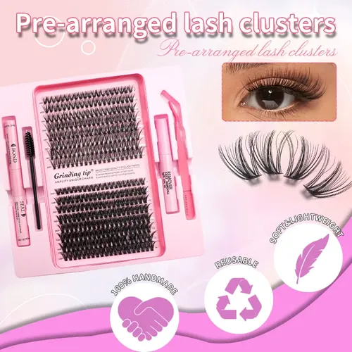 Kit Extensiones De Pestañas Individuales Con Pinza