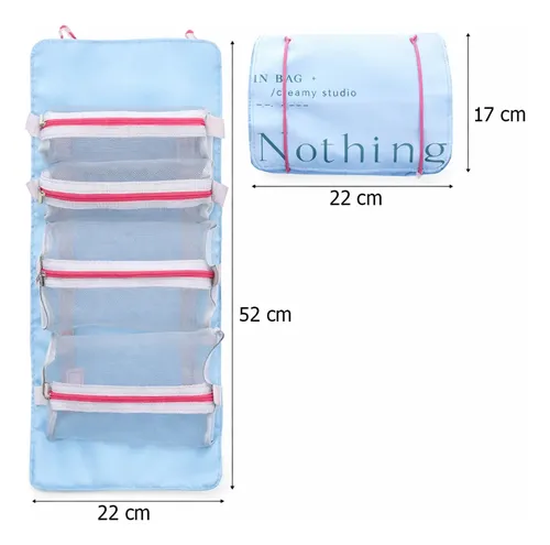 Neceser Porta Cosméticos Plegable Organizador De Maquillaje