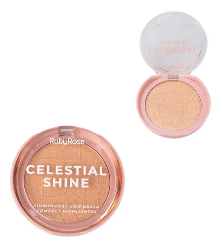 Iluminador Facial Compacto Celestial Shine Ruby Rose Hbm701