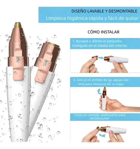 Depiladora Eléctrica Facial 2 En 1 Recargable Por Usb ***