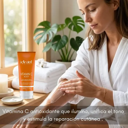 Crema Reparadora Cuerpo Vitamin C Idraet Aloe Hidrata 200g