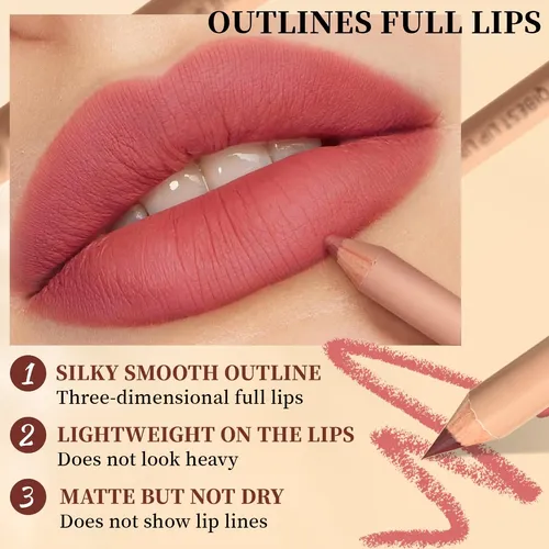 Petansy Set 12 Lápices Delineadores Labiales Nude Mate