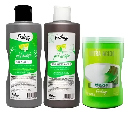 Shampoo+acondicionador Extra Acido 970+ Baño De Crema X 1kg
