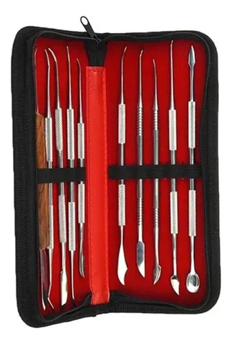// Juego De 10 Espátulas De Acero Inoxidable Para Cera **