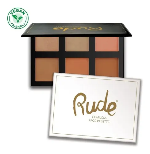 Paleta De Contorno Rubores E Iluminadores Fearless Face Rude