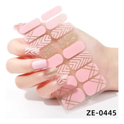 16 Piezas De Parches De Envolturas De Uñas De Gel Estilo G