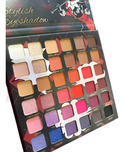 Sombra De Ojos Igoodco Paleta 36 Colores Harley Quinn Rebel Mate- Metalizado