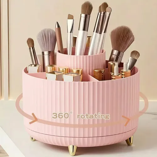 Organizador Giratorio 360° Para Maquillaje De Escritorio