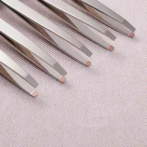 Set De 2 Pinzas De Acero Inoxidable Para Cejas
