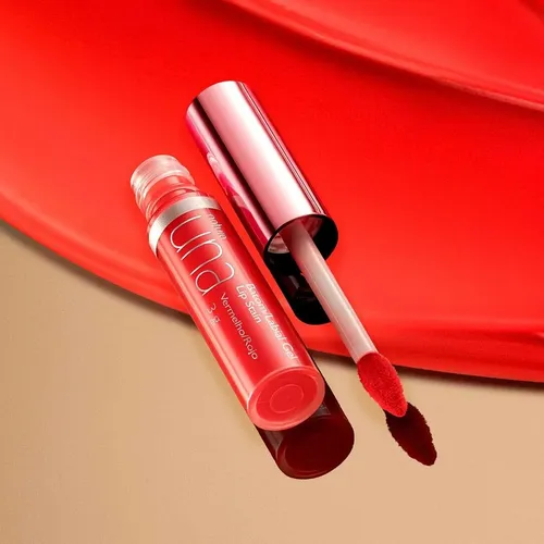 Lápiz Labial En Gel Natura Una Red Lip Stain, 3 G Rojo