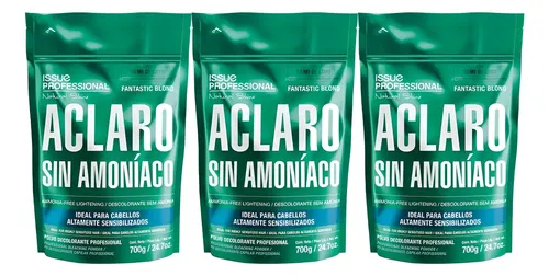 Issue Polvo Decolorante Blond Aclaro Sin Amoníaco 700g X3