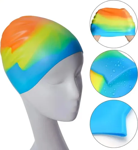 Paquete De 6 Gorros De Natación De Silicona Para Niños