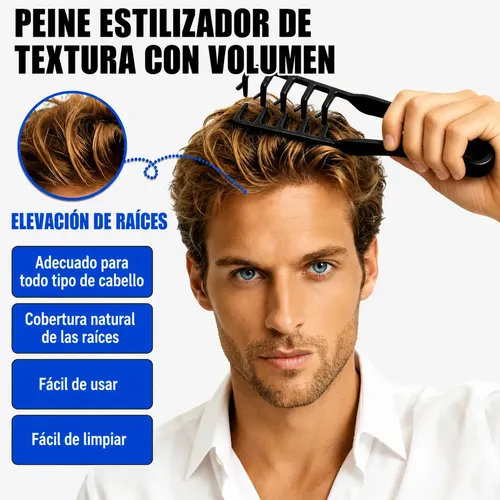 Peine Texturizador Dientes Anchos Volumen Pelo Textura.