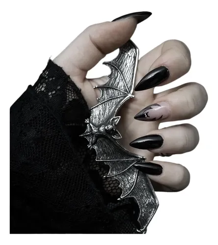 Dos Cajas De Uñas Postizas Halloween Dark Bat