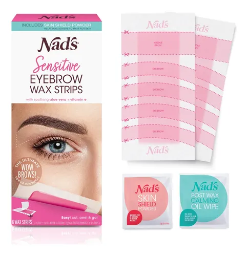 Kit De Tiras De Cera Para Cejas Nad’s Para Mujer, 6 Tiras