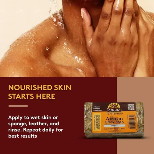 Jabón Corporal Okay African Black Soap 227g Orgánico