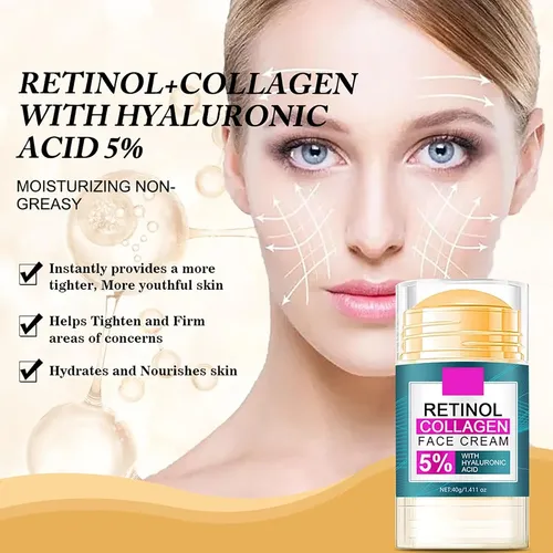 Barra Facial De Colágeno Con Retinol, 5% Ha, Reafirmante Ant