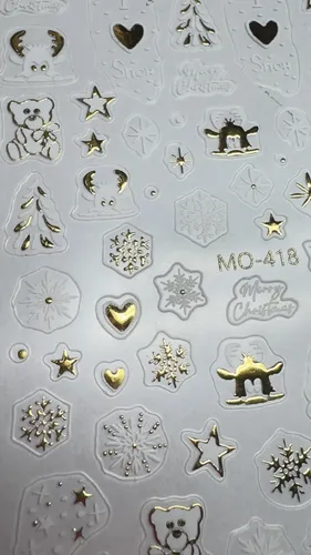 Sticker Para Uñas De Navidad 5d Y Flat Decoración De Uñas