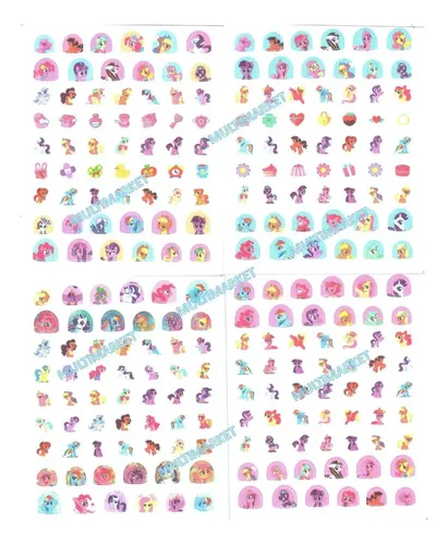 Pack De 4 Stickers Autoadhesivos Diseños Infantiles
