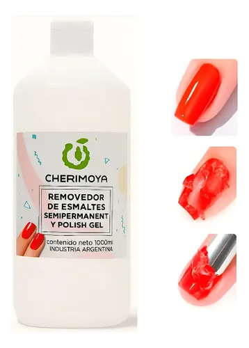 Removedor Cherimoya 1000ml Esmalte Semi Uñas Gel
