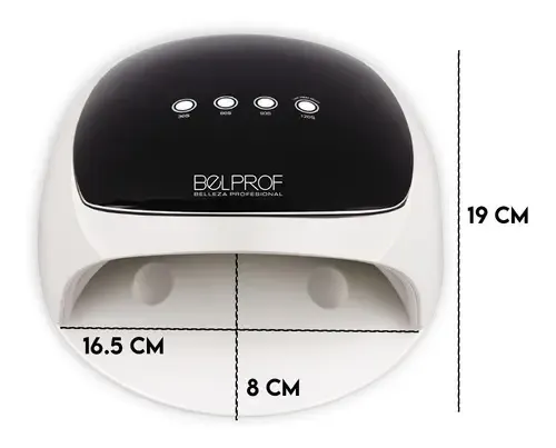 Cabina Para Uñas Uv Led 52w Semi Permanente Timer Belprof Color Blanco/Negro