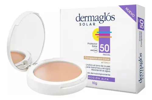 Dermaglós Protector Solar Facial Crema Compacta Fps50 Tono 1