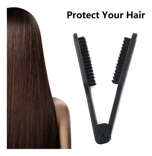 Ys. Clamp Hair Brush,double Brush Comb,hair Straightening