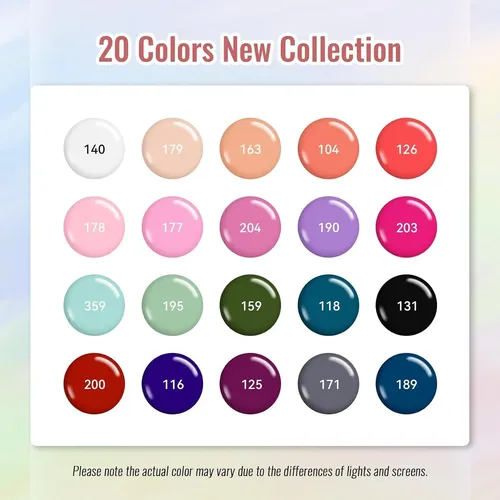 Conjunto De Esmalte En Gel Phoenixy 24 Piezas (20 Colores)