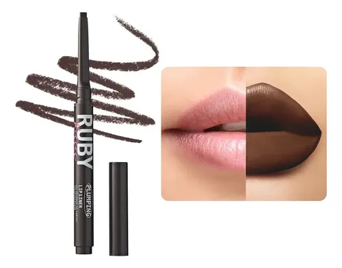Delineador Labios Retractil Ruby Kisses Plumping Lip Liner Color Deep Brown