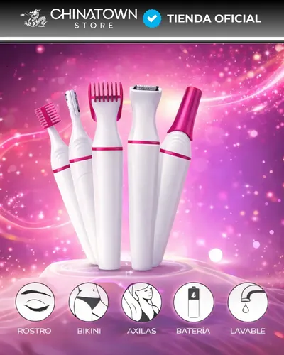 Depiladora Afeitadora Mujer 5 En 1 Facial Corporal Sin Dolor