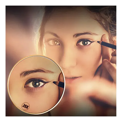 . Espejo Con Aumento Df, Espejo De Maquillaje Con Ventosa De 20 Aumentos,