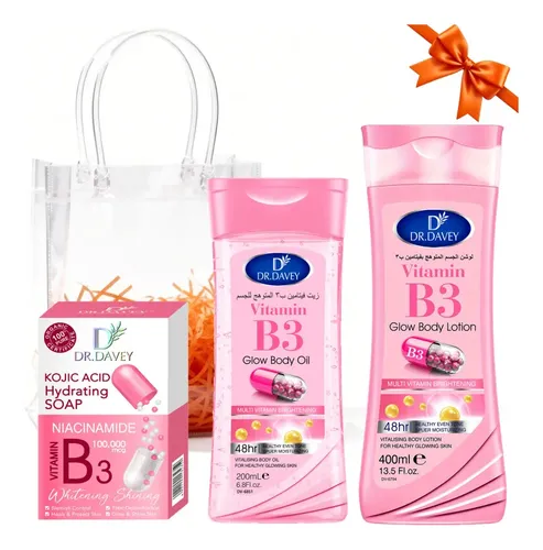 Set De Loción, Jabón Y Piel Corporal B3 De Dr. Davey Vitamin