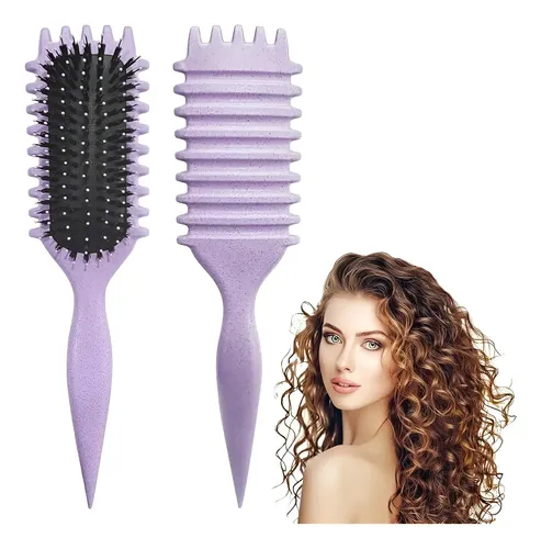 Cepillo Cabello Rizado Definir 23×7 Cm Púrpura