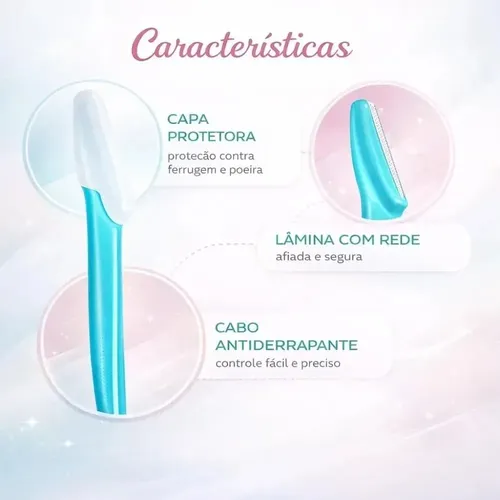 Kit 6 Navajas Dermaplaning Para Cejas Y Rostro Acero Inoxida
