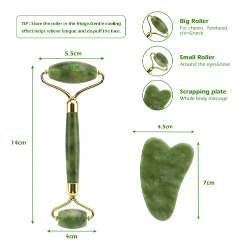 Set De Masajeador Facial De Belleza Deciniee Rodillo De Jade