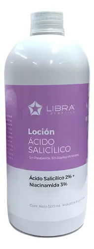 Locion Acido Salicillico 2% Niacinamida 3% X500ml Libra Loc