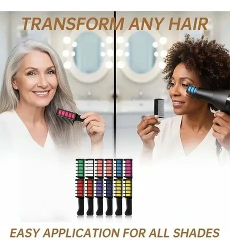 Set De 10 Peines De Tinte Para Cabello Temporales Y Lavables