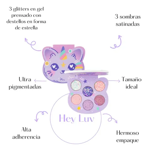 Paleta De 10 Colores De Sombras De Ojos Con Lentejuelas Y