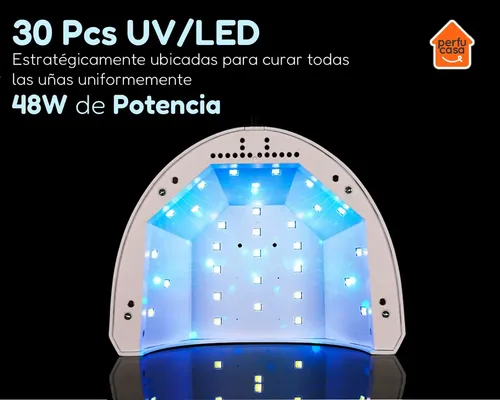 Kit X60 Manicura Uñas Semipermanentes Cabina Uv Led 48w Deco
