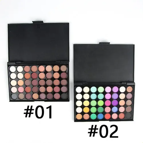 Paleta De Sombras De Ojos De 40 Colores, Libro De Plástico E