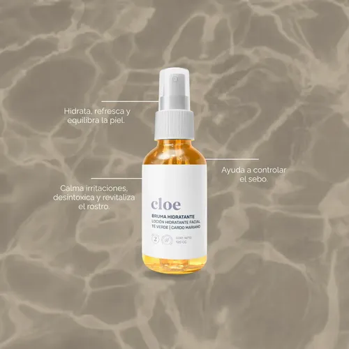 Bruma Facial Hidratante Con Té Verde Vegano Cloe X120cc Momento De Aplicación Día/noche Tipo De Piel Todo Tipo De Piel