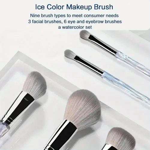 Set De Brochas Soft Ice Crystal 9 Pzas – Uso Versátil