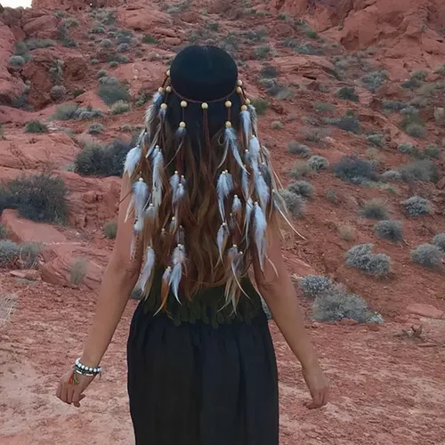 Diadema De Plumas Vip Fsfs Para Mujer, Extensiones De Cabell