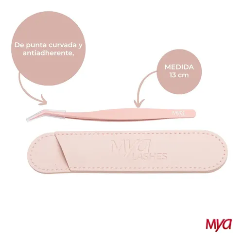 Combo Pestañas Postizas + Pinza Ergonómica Mya Lashes Impact