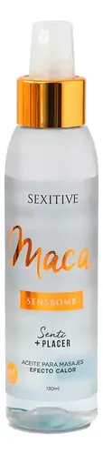 Aceite Corporal Masajes Efecto Calor Maca Sexitive Placer