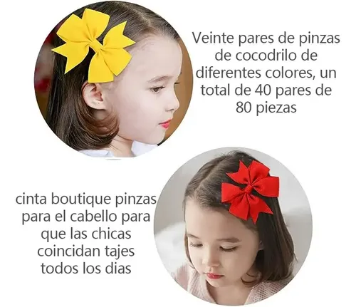80 Uds. Accesorios De Boutique Para Niñas Con Pinzas De