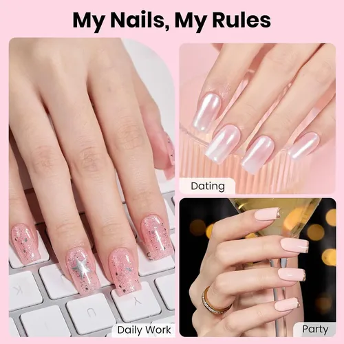Kit De Uñas En Gel Beetles Flat-x 320 Piezas 16 Tallas Con