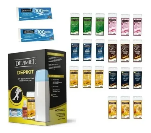 Kit De Depilación Descartable Depikit + 21 Roll On Depimiel